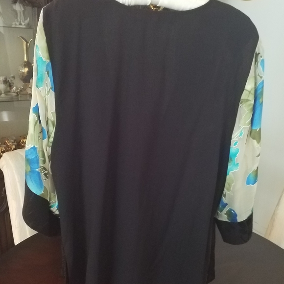 NEW SPENCER ALEXIS 1X SILK BLEND TURQ LEOPARD  EMB - Picture 2 of 8